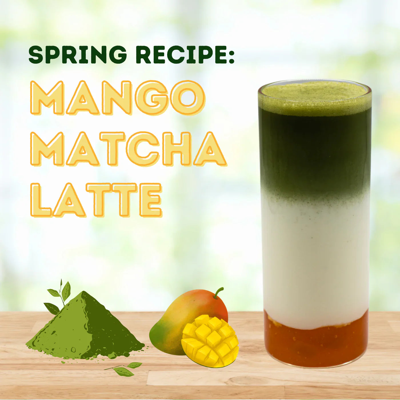 Spring in a cup: Refreshing Mango Matcha Latte | Hank's Tea Bubble Tea ...