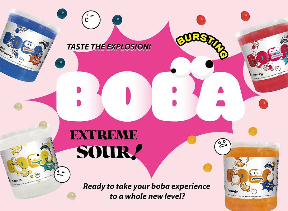 Sour popping pearls wholesale Australia — Hank's Tea bubble tea supplier