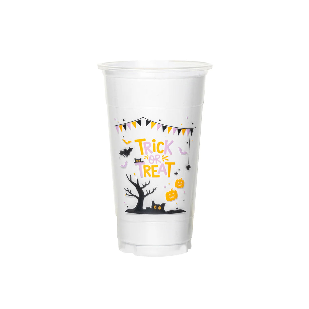 Trick or Treat Halloween Printed PP Plastic Cups (95mm)