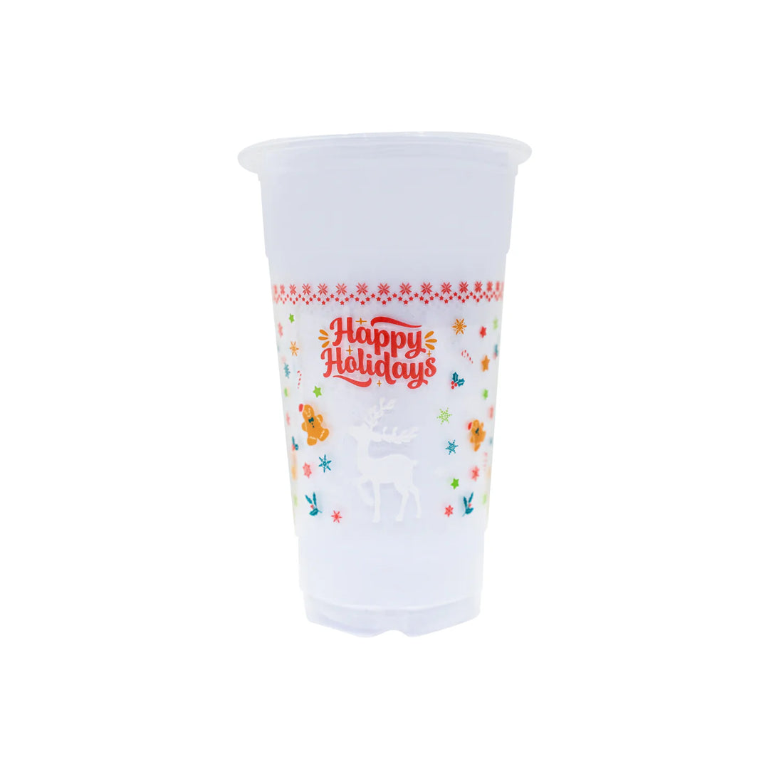 Christmas Tree Printed PP Plastic Holiday Cups (95mm)