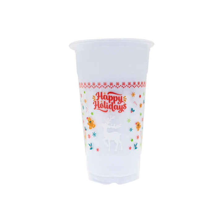 Christmas Tree Printed PP Plastic Holiday Cups (95mm)
